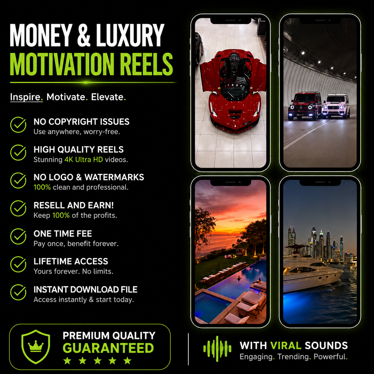 Ultimate Faceless Creator Kit | 30,000+ Viral Reels & AI Prompts (PLR/MRR)